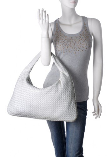 La Scalla Woven Hobo White