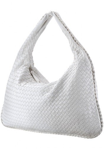 La Scalla Woven Hobo White