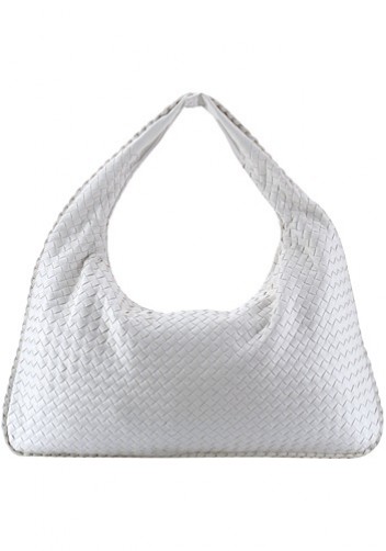 La Scalla Woven Hobo White