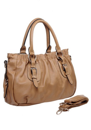 Julie Leather Bag Beige