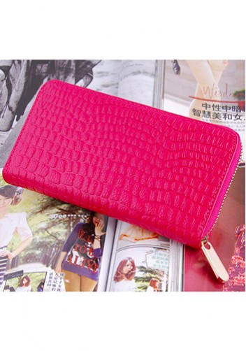 DAKOTA PURSE WALLET CROC EFFECT LEATHER PINK