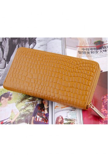 DAKOTA PURSE WALLET CROC EFFECT LEATHER BEIGE