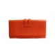 MICHAELA GRAINED LEATHER WALLET ORANGE