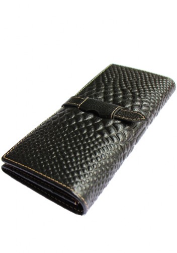 Cameron Long Wallet Croc Effect Black