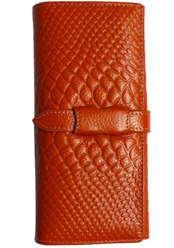 Cameron Long Wallet Croc Effect Brown