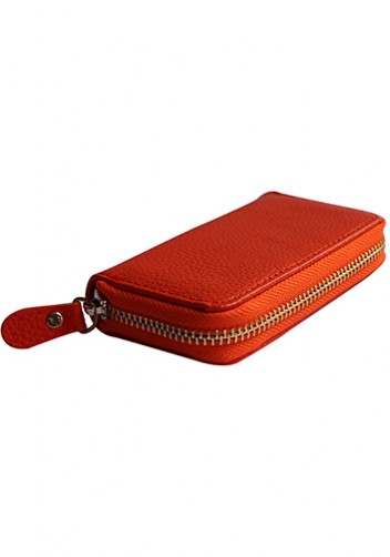 KATE 6 KEY HOLDER LEATHER POCHETTE ORANGE