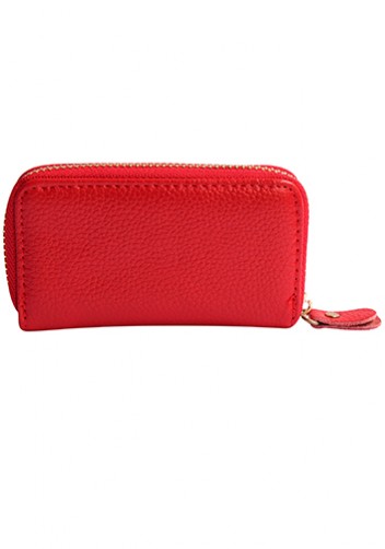 KATE 6 KEY HOLDER LEATHER POCHETTE RED