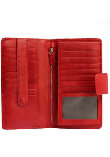 BRITANNIA LONG WALLET COWHIDE LEATHER RED