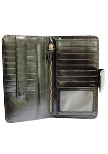 BRITANNIA LONG WALLET COWHIDE LEATHER BLACK