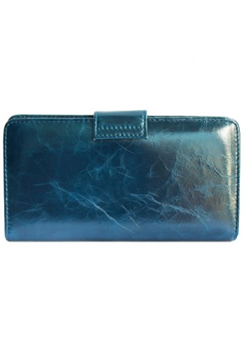 BRITANNIA LONG WALLET COWHIDE LEATHER BLUE