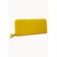 Super Organizer Purse Croc Effect Leather Yellow