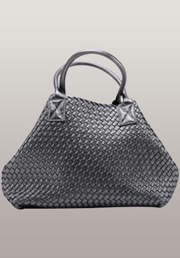 Grand Boulevard Woven Large Tote Grey