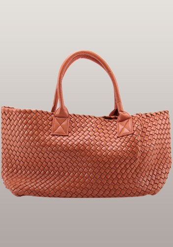 Grand Boulevard Woven Large Tote Orange