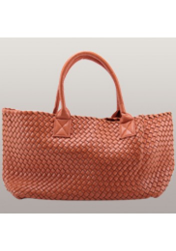 Grand Boulevard Woven Large Tote Orange