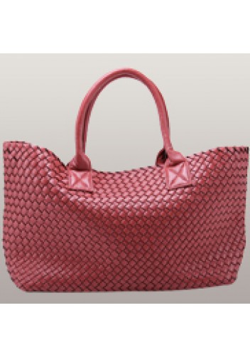 Grand Boulevard Woven Large Tote Red