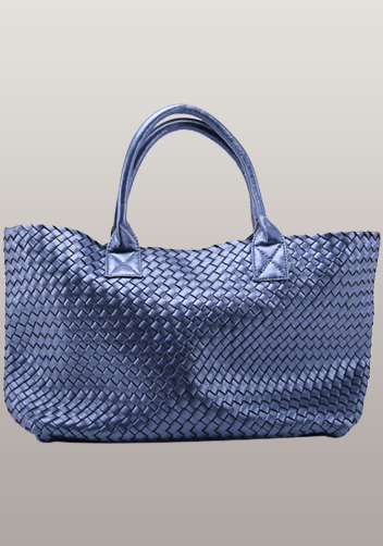 Grand Boulevard Woven Large Tote Shining Blue