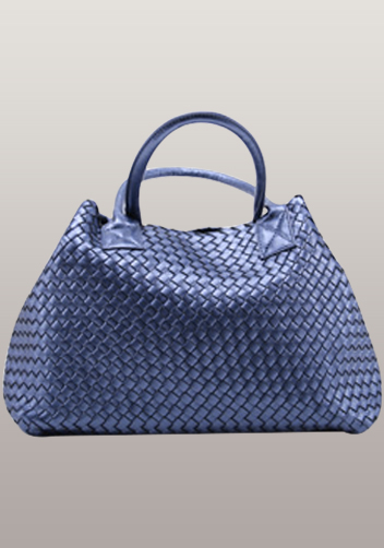 Grand Boulevard Woven Large Tote Shining Blue