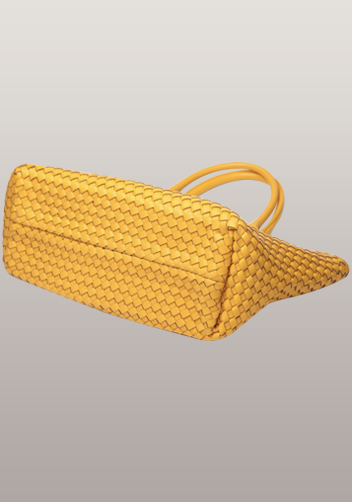 Grand Boulevard Woven Large Tote Yellow