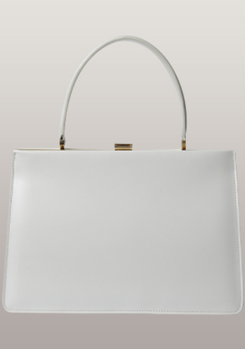 Shelton Clip Handbag White