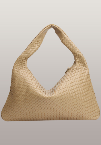 La Scalla Woven Hobo Beige