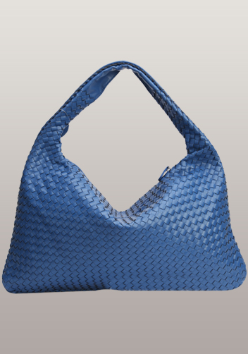 La Scalla Woven Hobo Blue