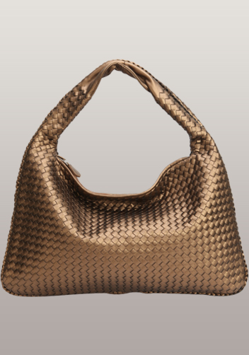 La Scalla Woven Hobo Bronze