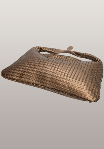 La Scalla Woven Hobo Bronze