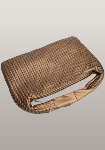 La Scalla Woven Hobo Bronze