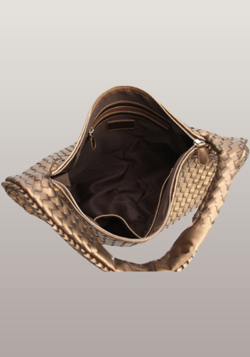 La Scalla Woven Hobo Bronze