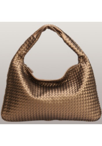 La Scalla Woven Hobo Bronze