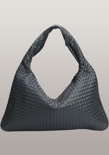 La Scalla Woven Hobo Dark blue