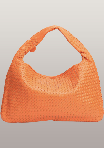 La Scalla Woven Hobo Orange