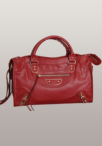 The Route 66 Faux Leather Large Bag Red