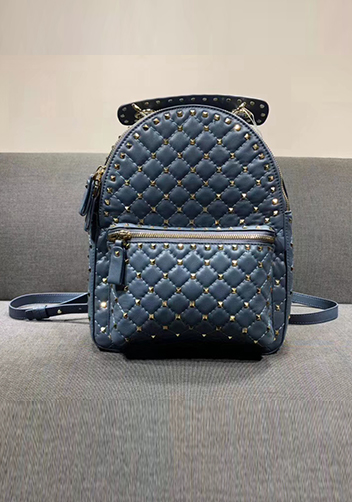 Rockstar Leather Backpack Blue