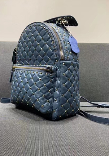 Rockstar Leather Backpack Blue