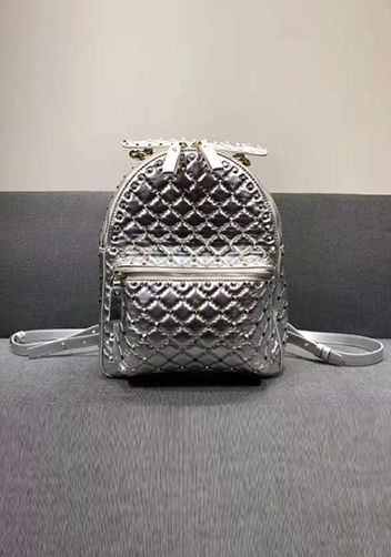 Rockstar Leather Backpack Sliver