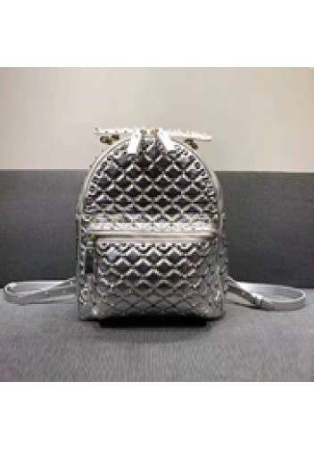 Rockstar Leather Backpack Sliver