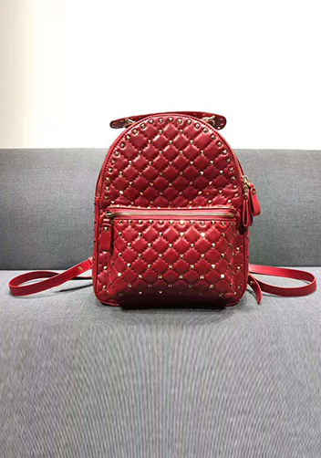 Rockstar Leather Backpack Red