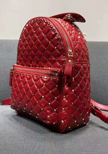 Rockstar Leather Backpack Red