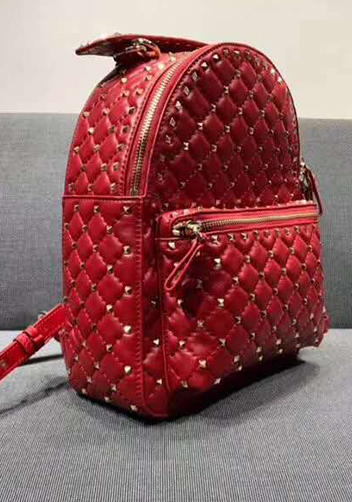 Rockstar Leather Backpack Red