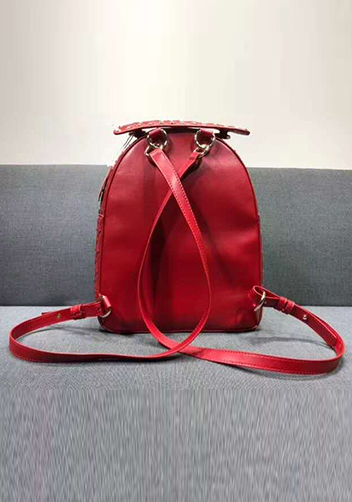 Rockstar Leather Backpack Red