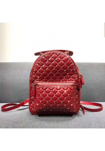 Rockstar Leather Backpack Red