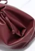 Dina Leather Clutch Shoulder Bag Burgundy