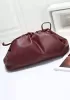 Dina Leather Clutch Shoulder Bag Burgundy