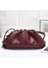 Dina Leather Clutch Shoulder Bag Burgundy