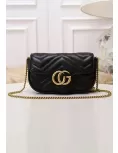 Hannah Small Flap Bag Leather CG Logo Black