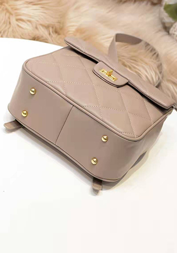 Cristina Leather Backpack Beige