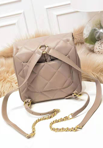 Cristina Leather Backpack Beige