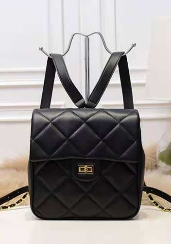 Cristina Leather Backpack Black