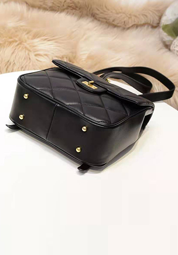 Cristina Leather Backpack Black